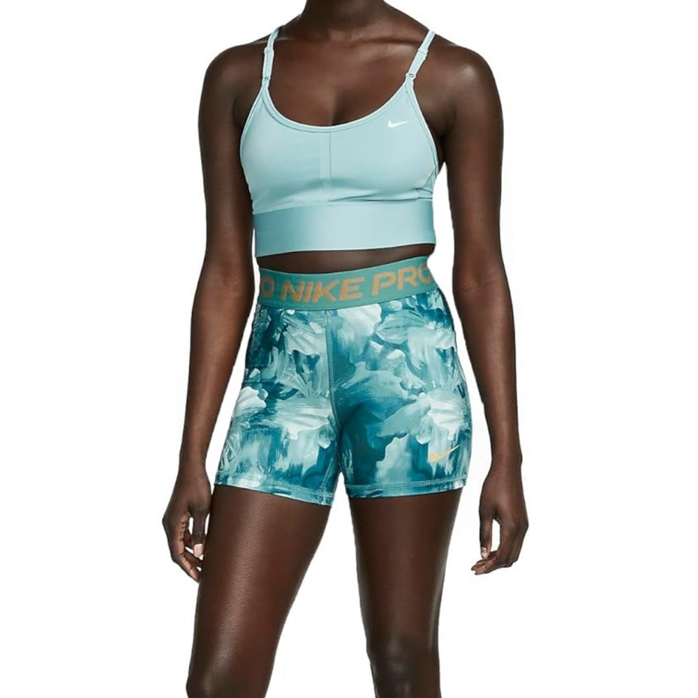 Bundle Nike Pro Women's 5" Shorts & Swoosh Medium-Support Padded Sports Bra - Picture 14 of 14